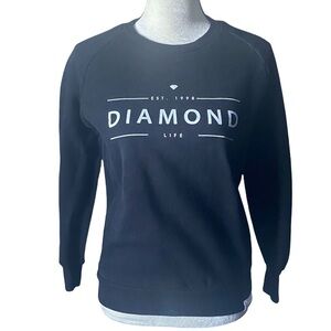 DIAMOND SUPPLY CO-BLACK SWEATSHIRT-SMALL
